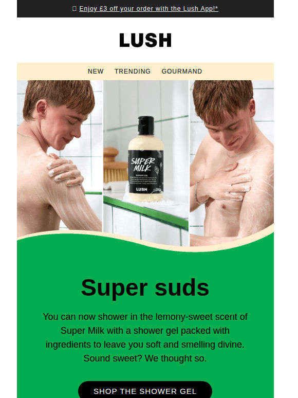 Shower in Super Milk