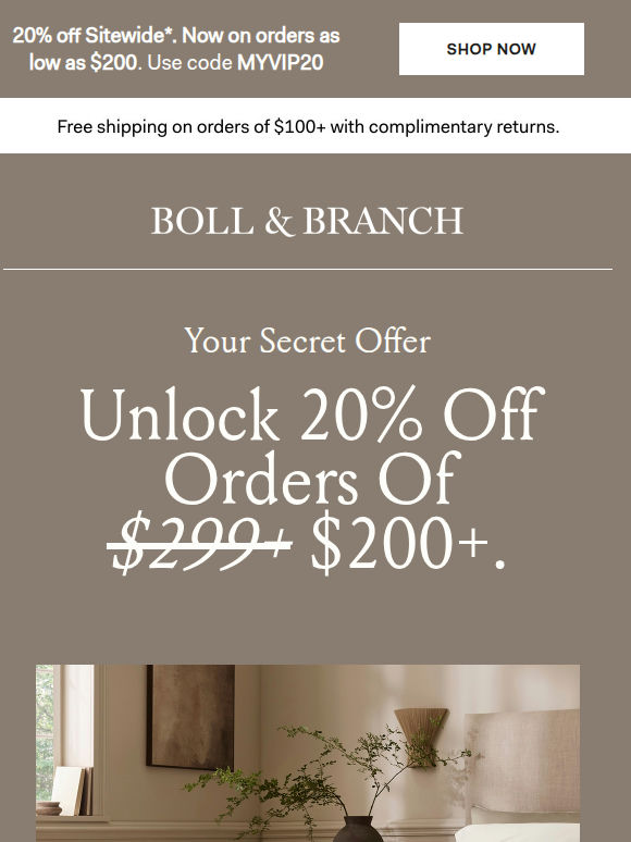  🤫 Secret offer: 20% off $200+ 