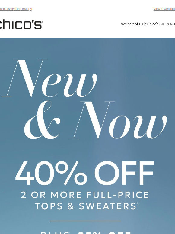 October is for 40% off 2+ NEW tops & sweaters