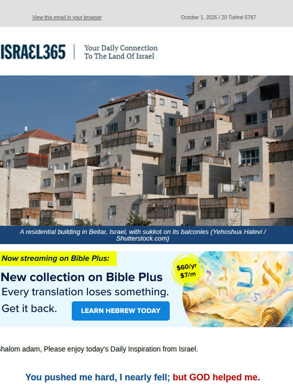 A Sukkah at 35,000 Feet