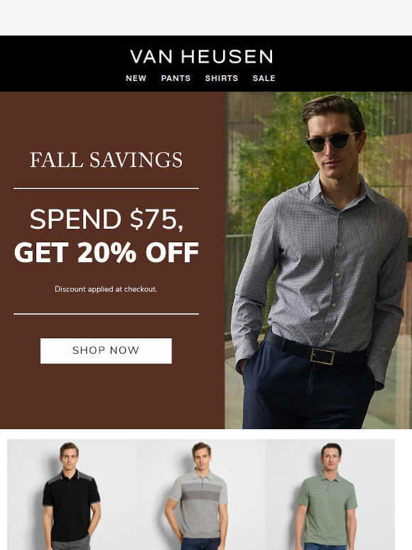 Fall Savings: 20% Off