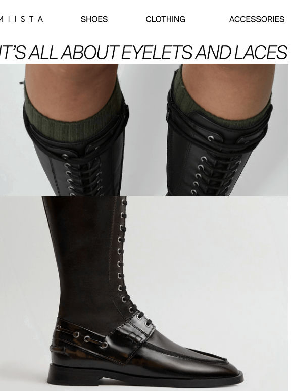 It’s all about eyelets and laces