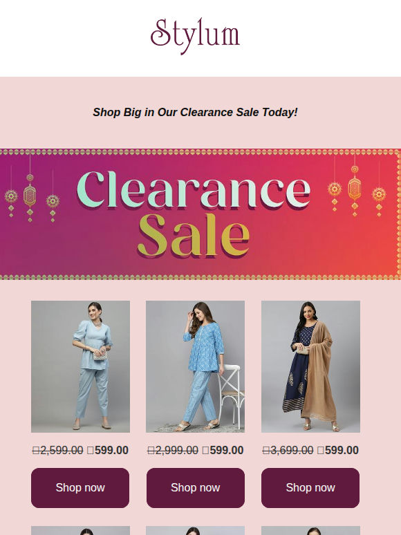 Clearance Sale Edition! Unbelievable Prices, Unmatched Style! 😍