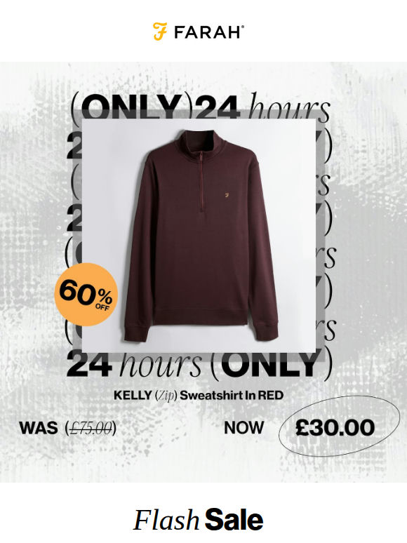 £30 Sweatshirt: 24 Hour Flash Cyber Monday Exclusive.