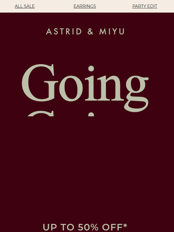 Going, going... almost gone!