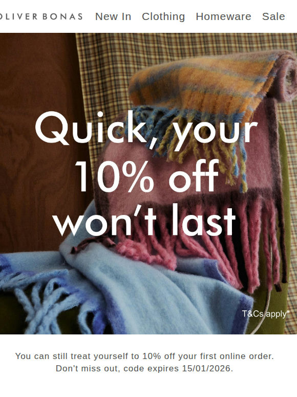 Your 10% expires in a week...​