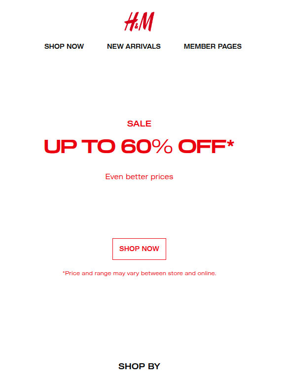 Up to 60% off in-store and online