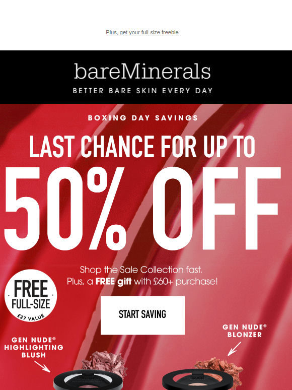 Last chance: Up to 50% off ends soon