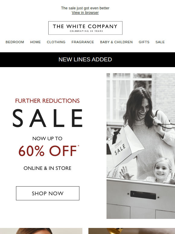 Now up to 60% off | New lines added