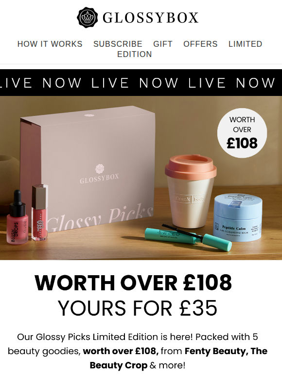 NOW LIVE: Glossy Picks (Worth over £108)