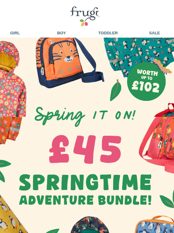Build Your Springtime Bundle for just £45!