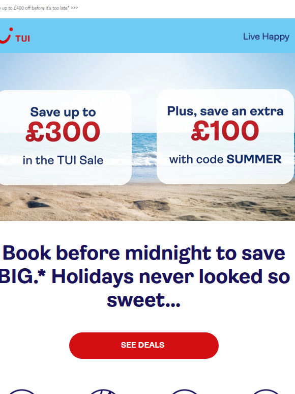 🚨The TUI Sale ends tonight 🚨