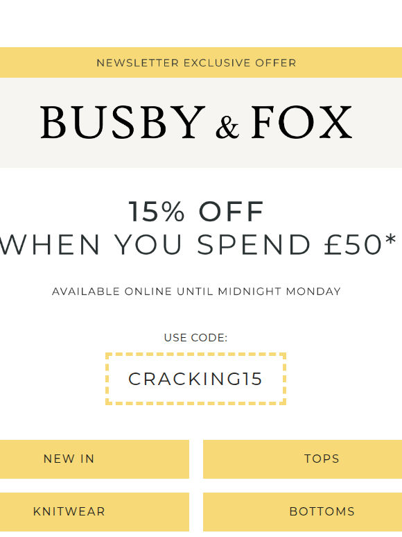 Just for you | 15% off this weekend