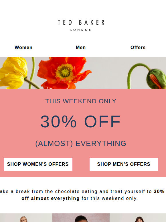 30% off (almost) everything this Easter weekend