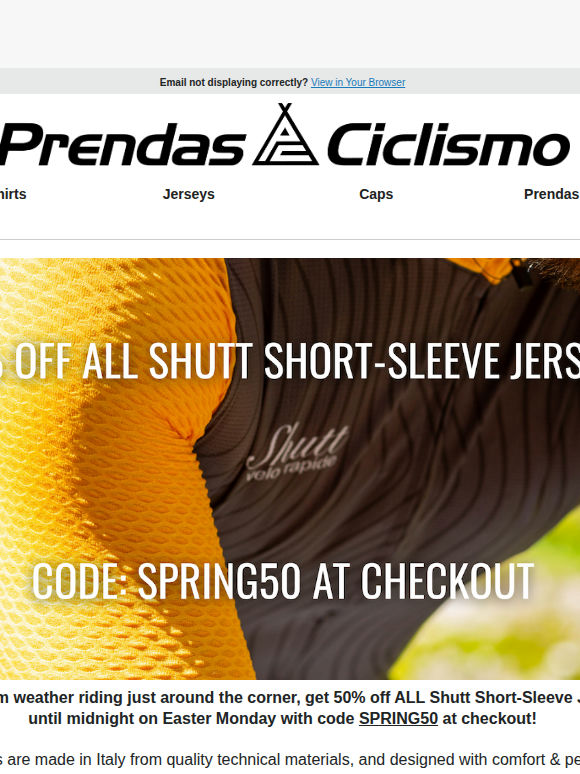 50% OFF Shutt Short-Sleeve Jerseys! 🌱