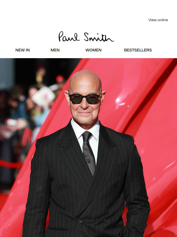 On the red carpet. In Paul Smith.