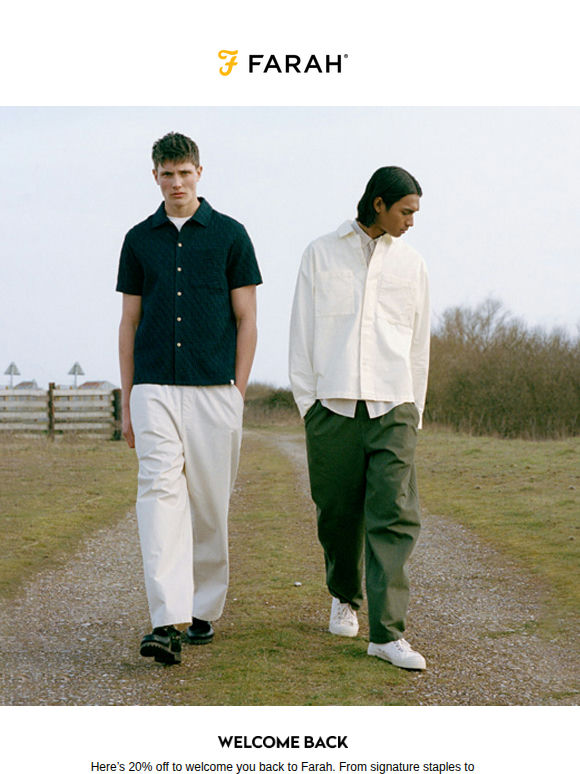 You’ve been missed. Let’s fix that with 20% off