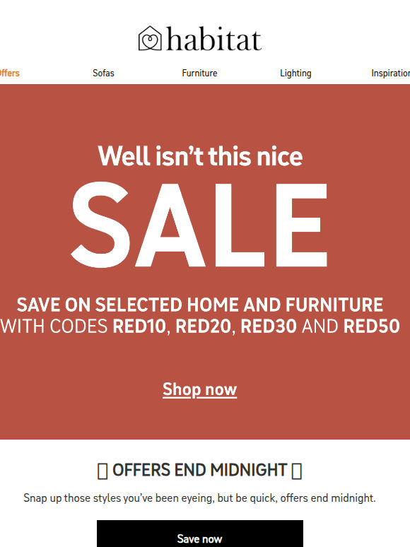 Ending midnight: Don’t miss up to 50% off