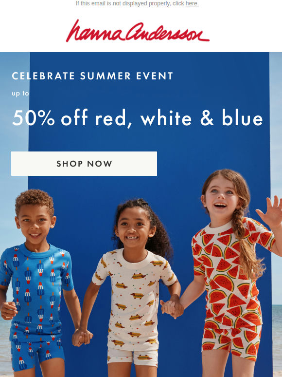 Up to 50% Off Red, White & Blue☀️🌊