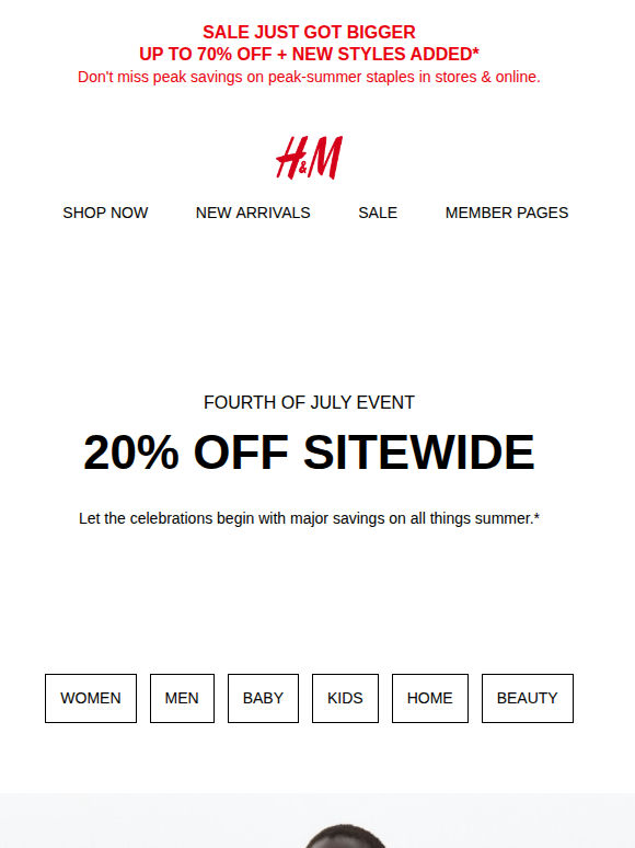 20% off + the long weekend starts now