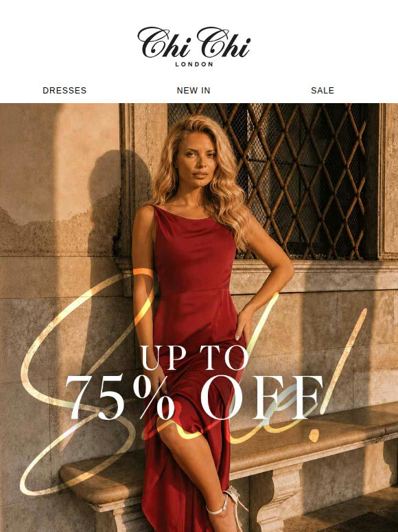 Sale! Up to 75% off