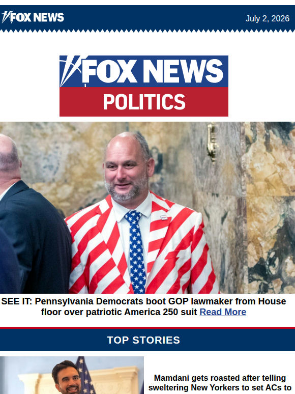 SEE IT: Pennsylvania Democrats boot GOP lawmaker from House floor over patriotic America 250 suit