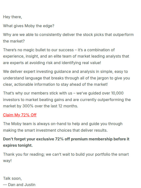 👋 Last Chance To Join Moby Premium