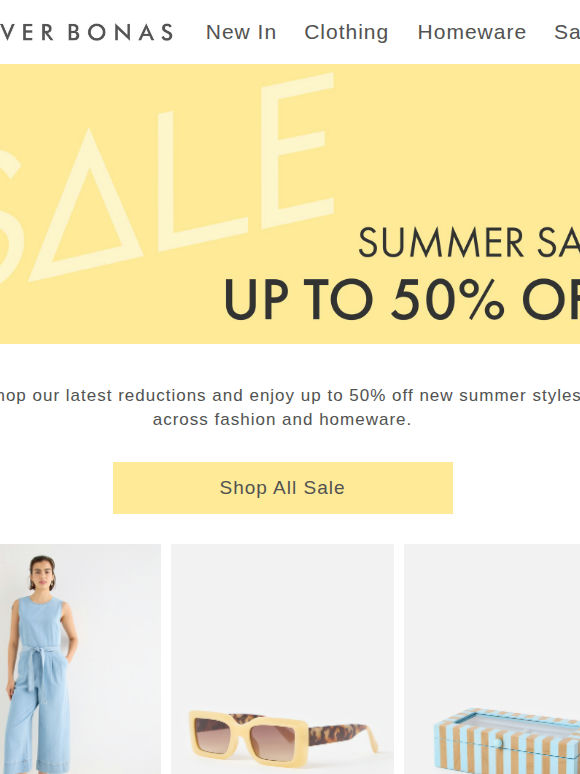 Up to 50% off | Summer sale