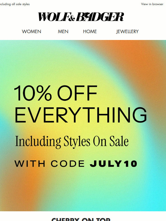 EXTRA 10% OFF EVERYTHING