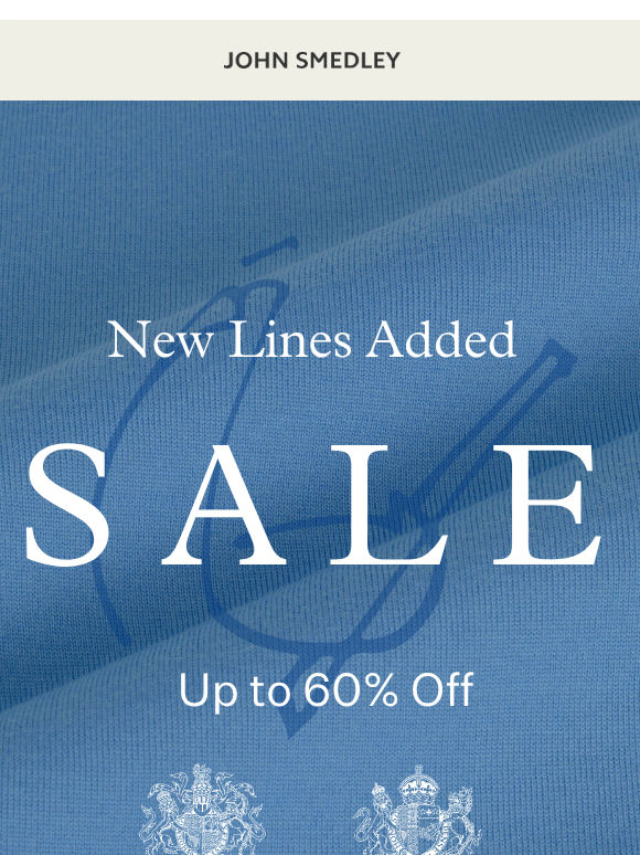 New Sale Lines Added- Up to 60% Off