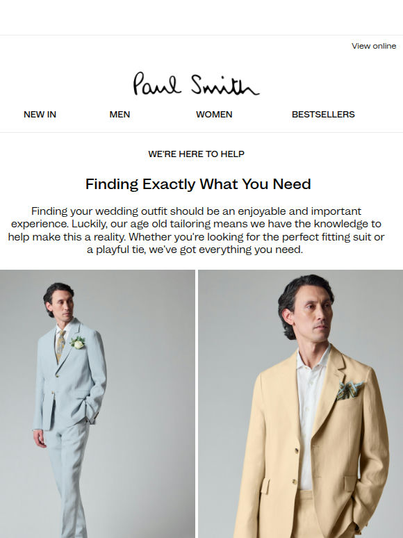 Considering a new suit?
