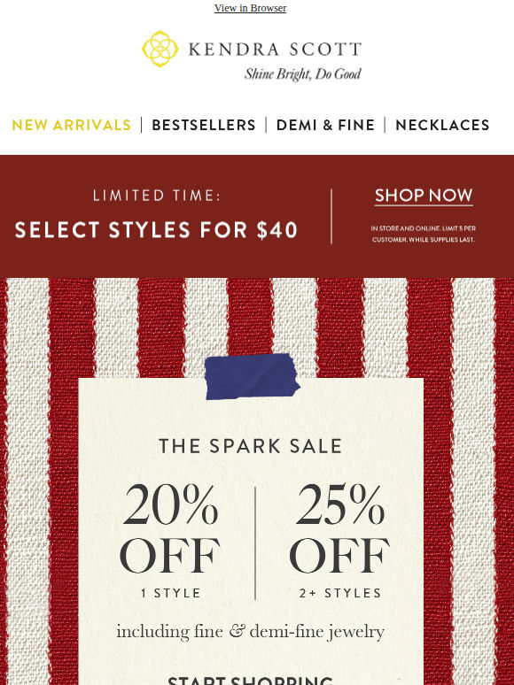 Now On: $40 Select Styles
