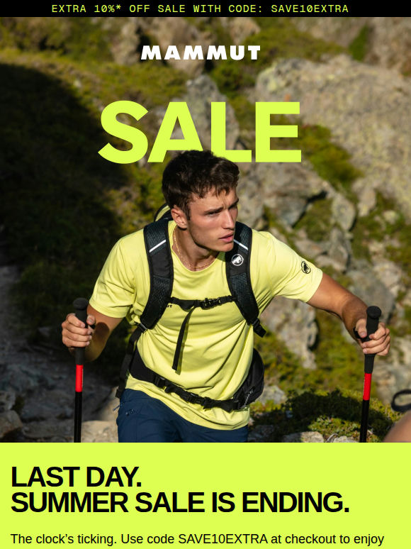Last day to shop our Sale ⏳