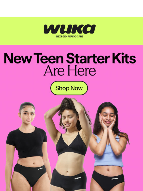 New Teen Period Starter Kits have arrived