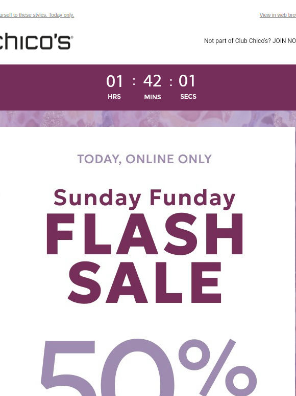 50% off for a happy SundYAY