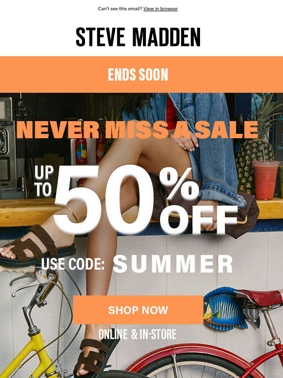 Up To 50% Off Won't Last Forever