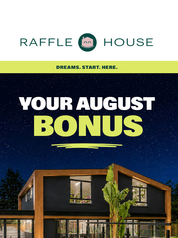 Time to take advantage of your August bonus...🎟️
