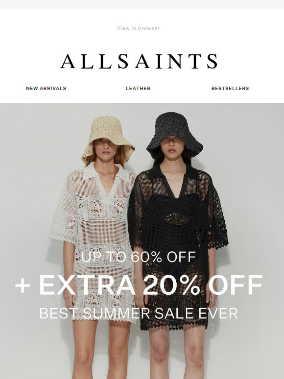 Sale: Extra 20% off summer styles