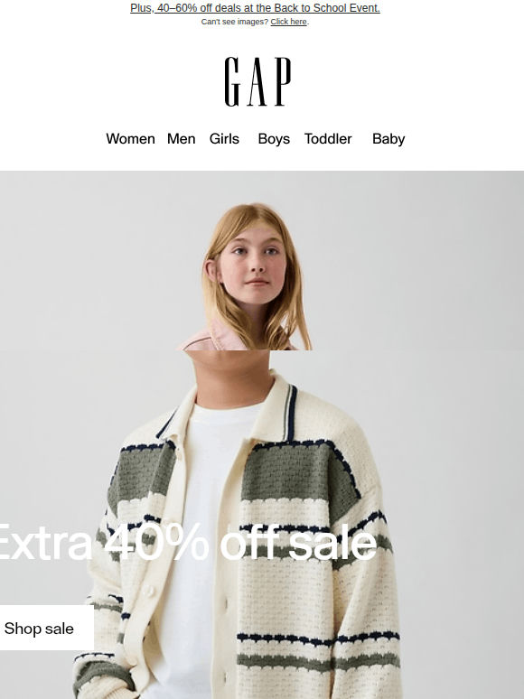 Bonus deal inside >> extra 50% off sale styles