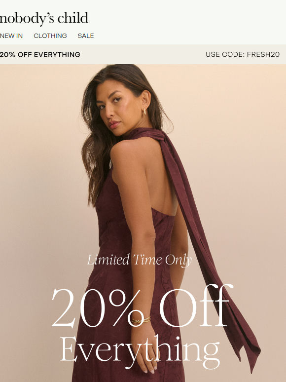 20% off your RSVP wardrobe