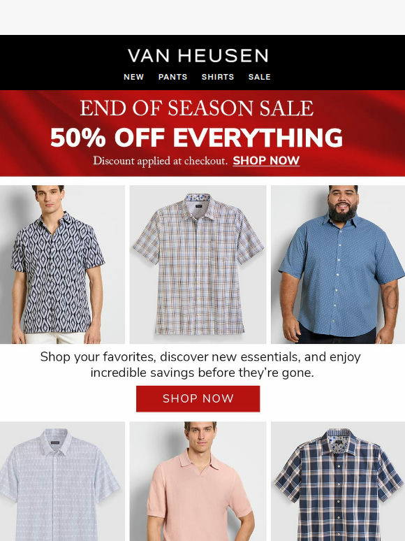 50% OFF EVERYTHING 👀