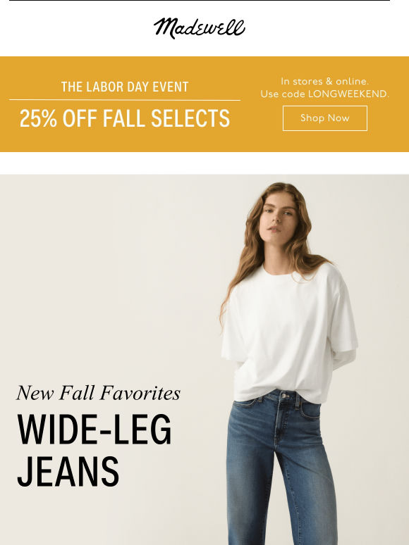 Just-in wide-leg jeans