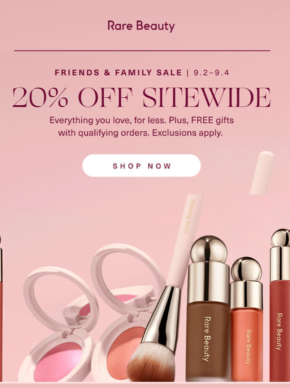 20% off sitewide starts NOW 📣