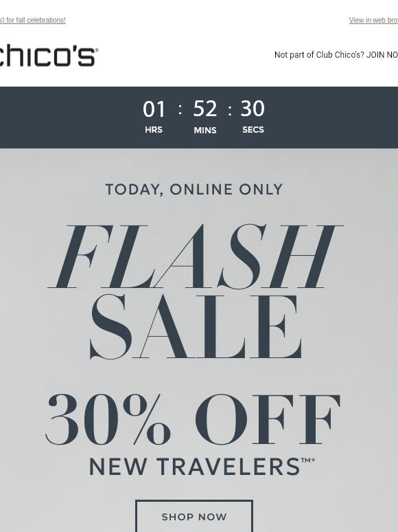 TODAY ONLY! 30% Off New Travelers™ Outfits