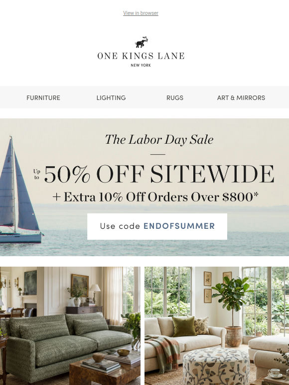 Up to 50% Off Furniture — Sofas, Beds & Dining