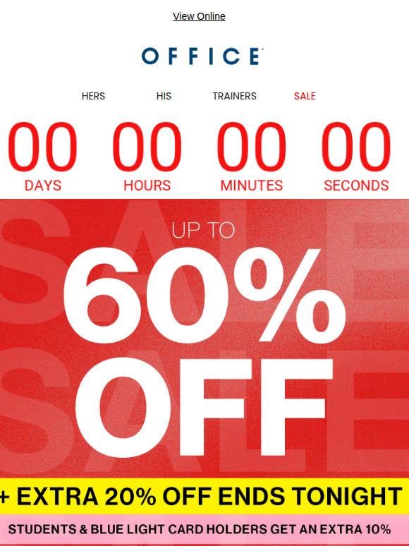 YOUR EXTRA 20% OFF? ALMOST GONE 👀