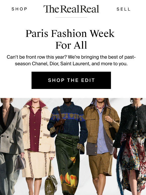 Paris Fashion Week but make it resale