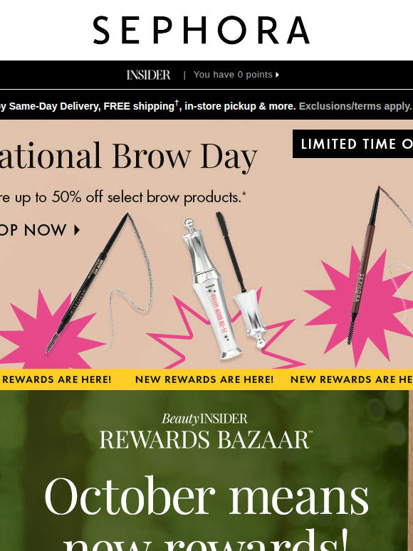 Up to 50% off hair and brow must-haves? Yes, please 💗