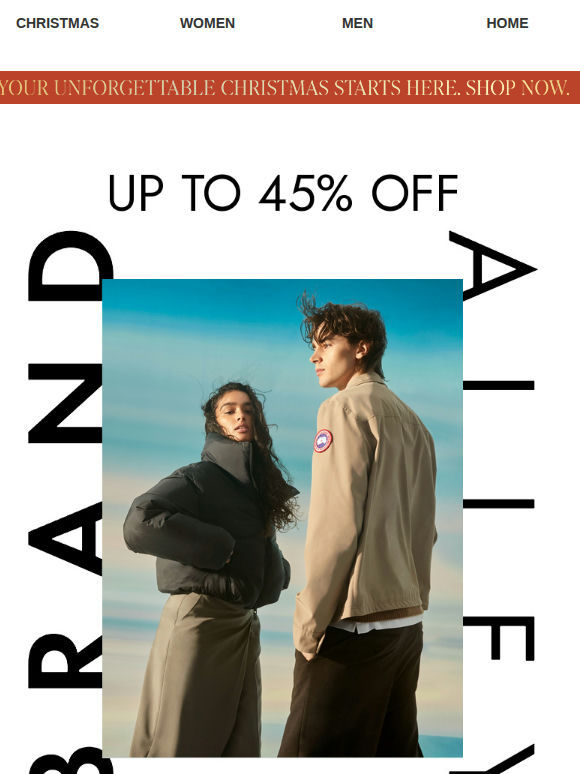Up to 70% off Brands incl. Canada Goose, Stone Island, BOSS & more