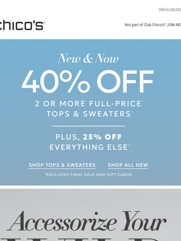 25% off everything + Luxe Texture, Bold Print, Instant Impact